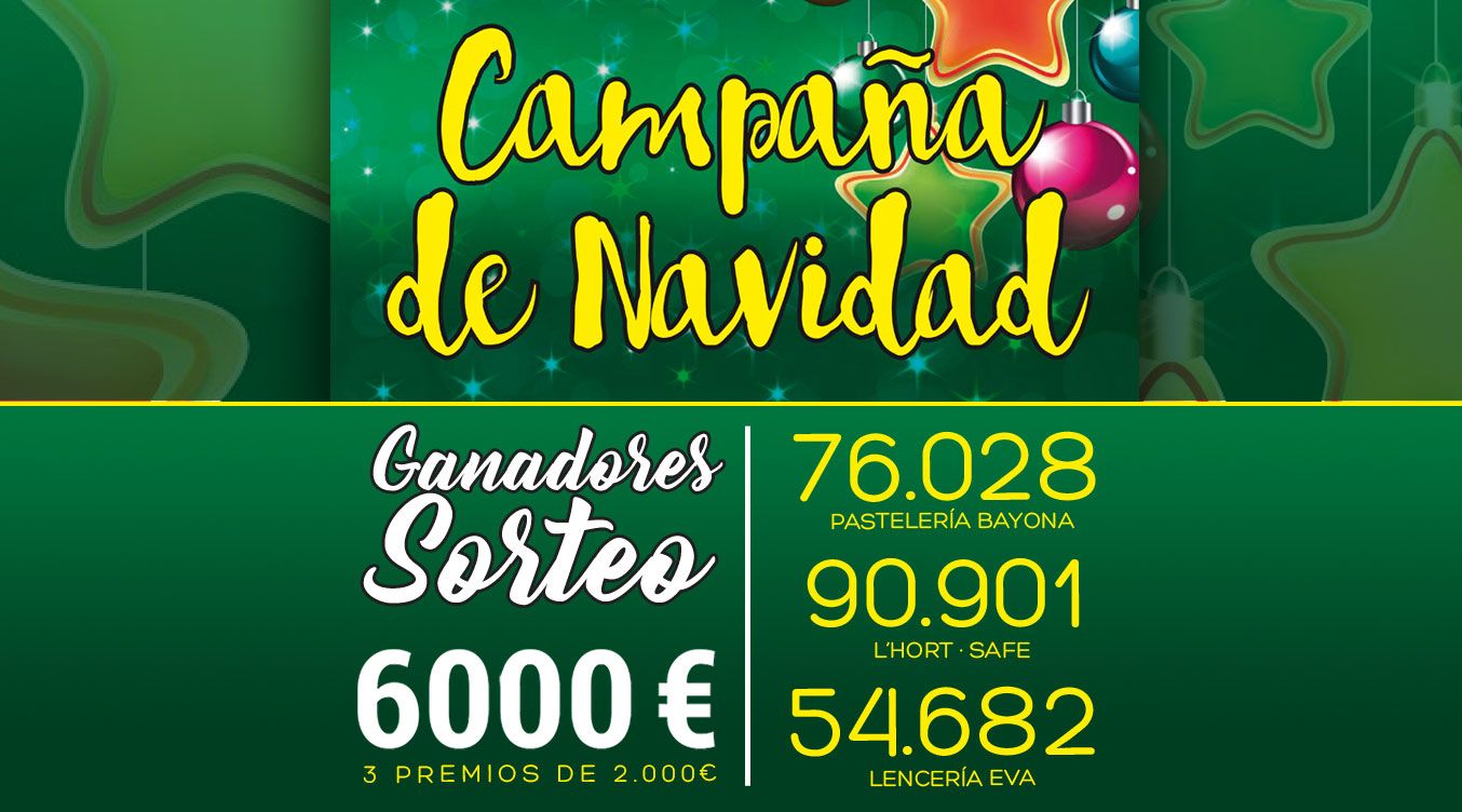 GANADORES DEL SORTEO DE 6000€ NAVIDAD 2018